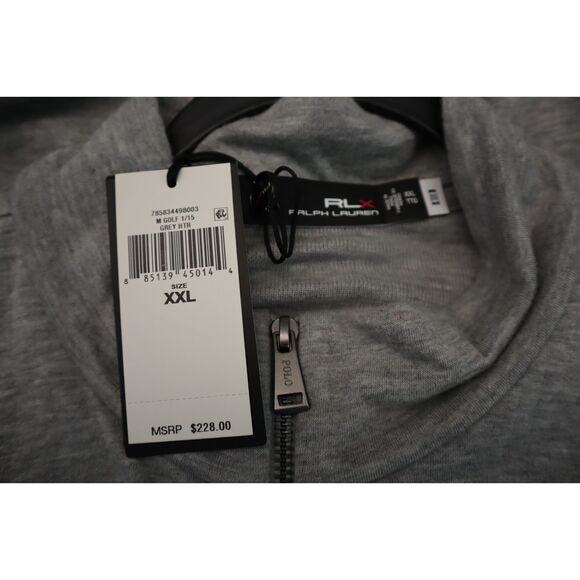 RLX Ralph Lauren Men's Sz 2XL Gray Heather Cotton/Modal Full Zip Jacket - Picture 4 of 11